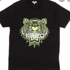 Kenzo Tiger motif Logo print Tee